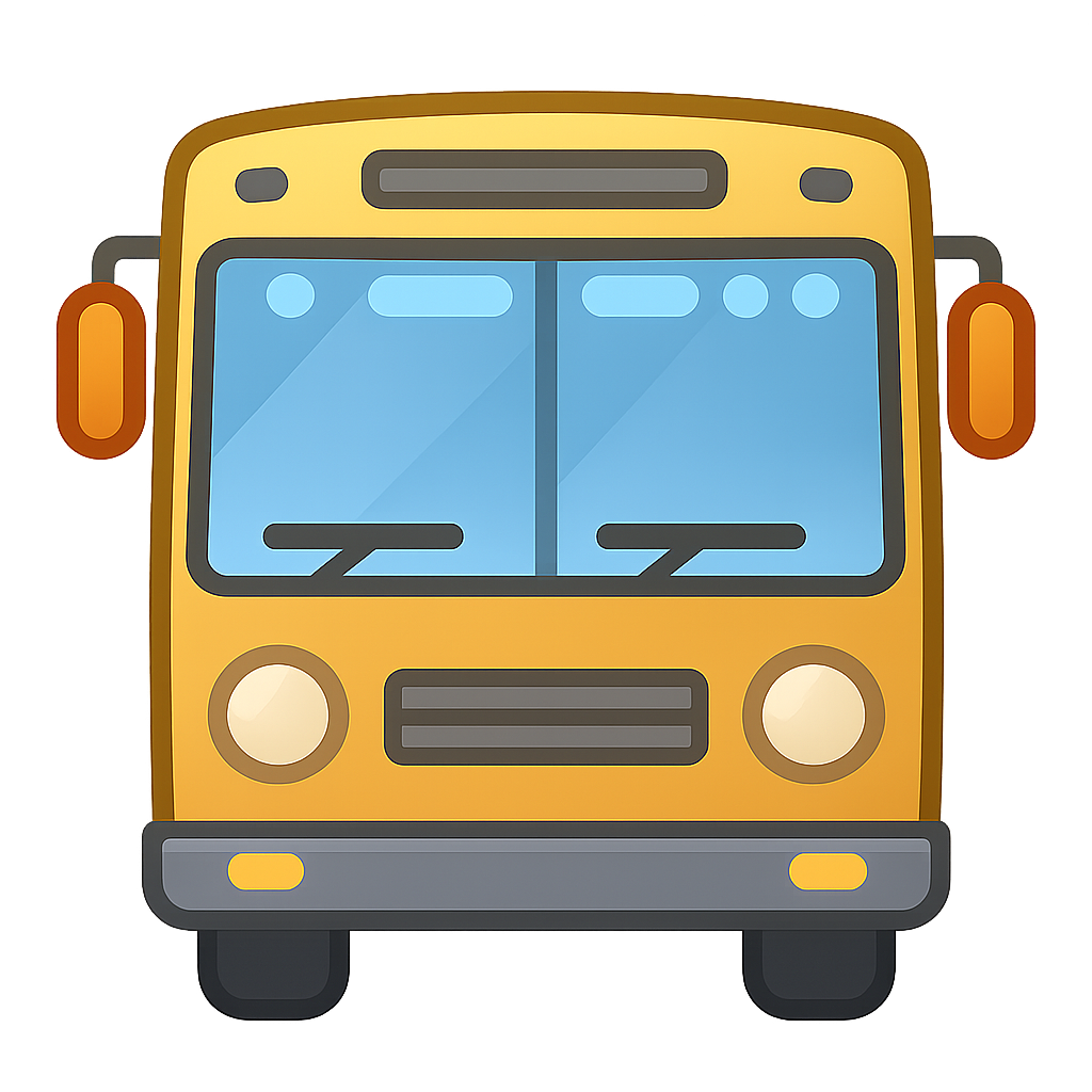 flat style bus icon