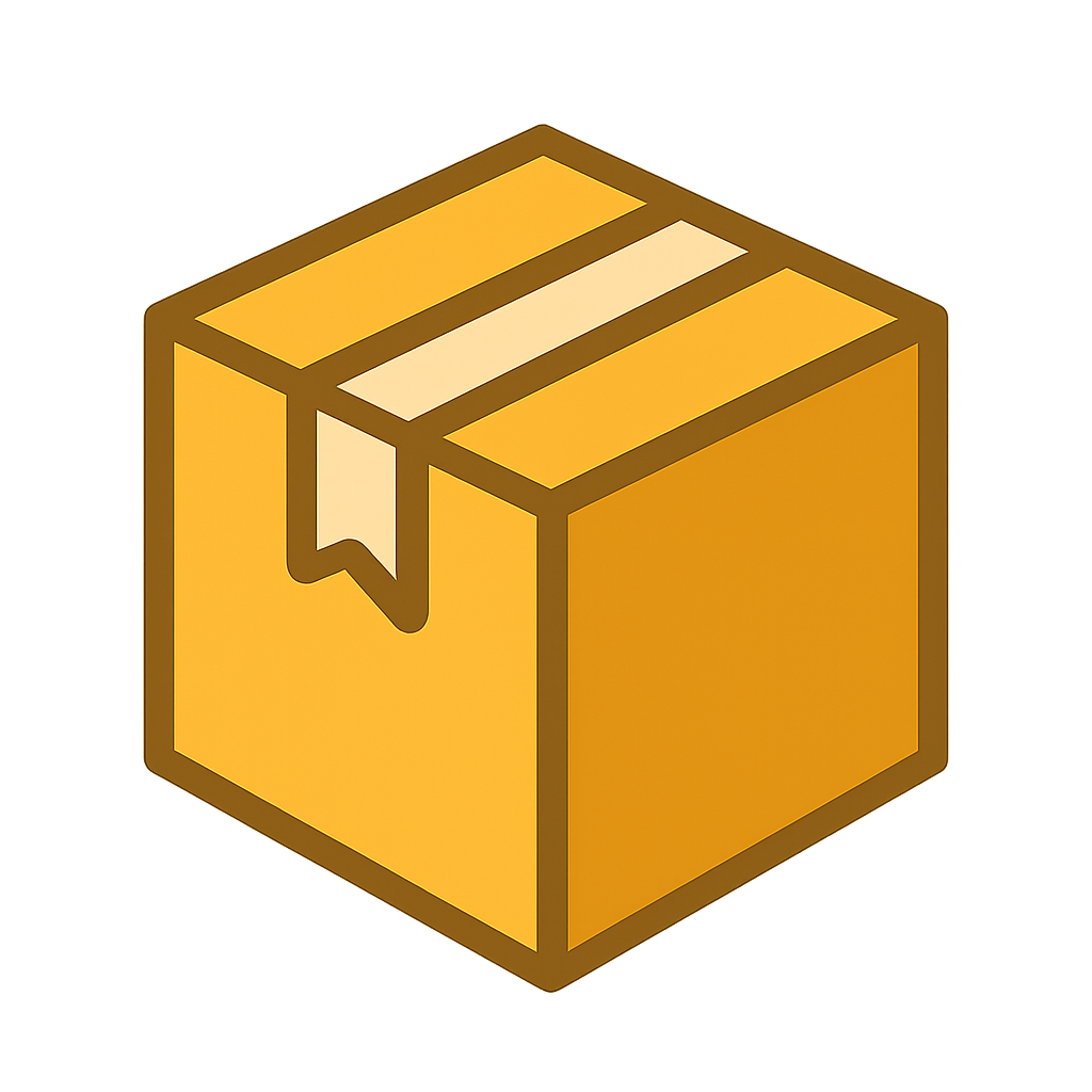 parcel box icon in e