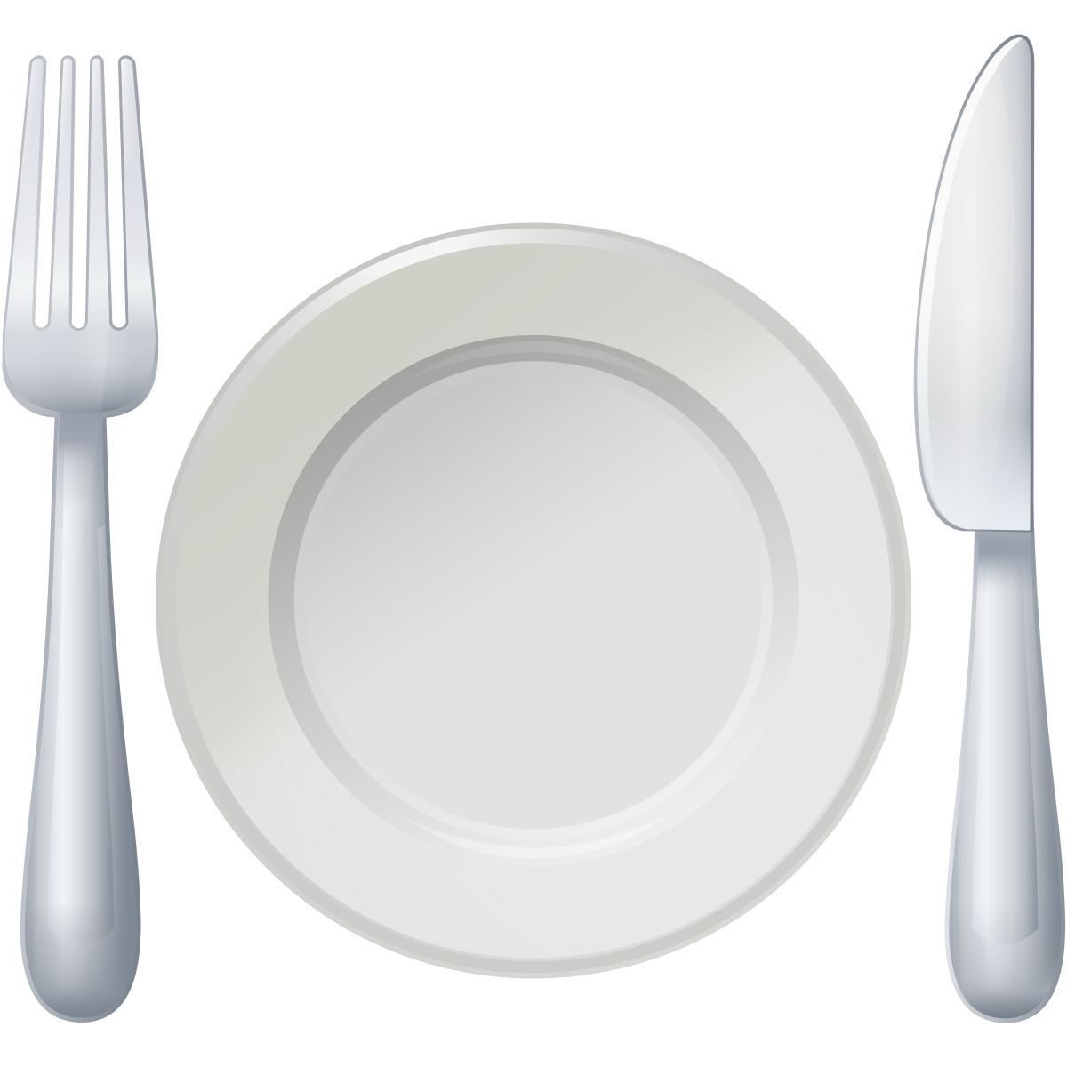 fork and knife with plate icon in emoji style